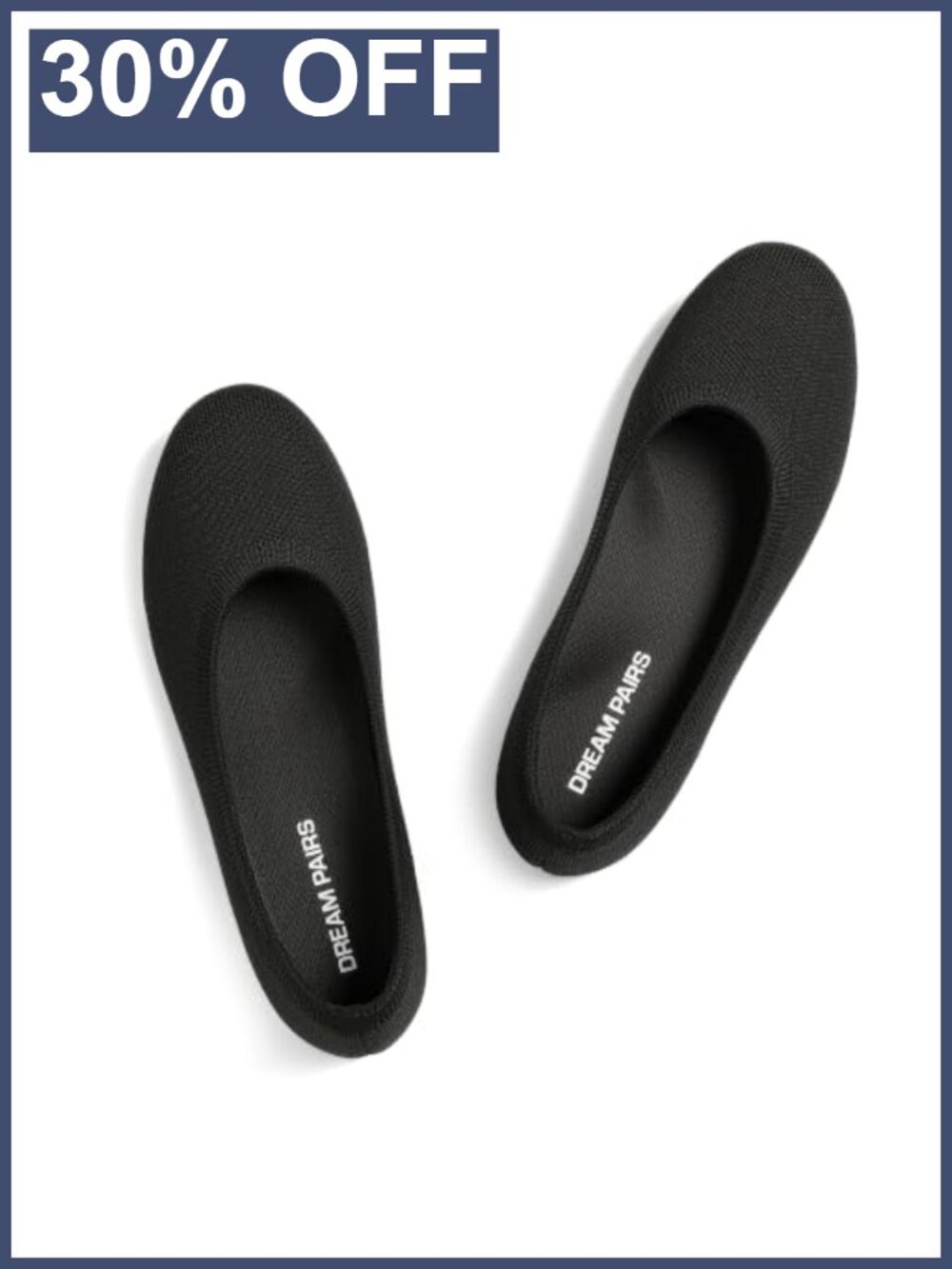 Women's Knit Ballet Flats, Foldable Travel Shoes